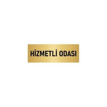 Özarslan Dizayn Departman Kapı İsimliği Hizmetli Odası 7x20 cm Altın Renk Metal Yönlendirme Levhası