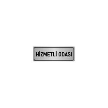 Özarslan Dizayn Departman Kapı İsimliği Hizmetli Odası 7x20 cm Gümüş Renk Metal Yönlendirme Levhası
