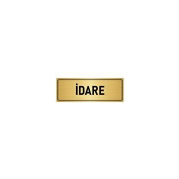 Özarslan Dizayn Departman Kapı İsimliği İdare 10x20 cm Altın Renk Metal Yönlendirme Levhası