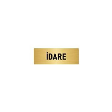 Özarslan Dizayn Departman Kapı İsimliği İdare 10x20 cm Altın Renk Metal Yönlendirme Levhası