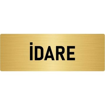 Özarslan Dizayn Departman Kapı İsimliği İdare 10x20 cm Altın Renk Metal Yönlendirme Levhası