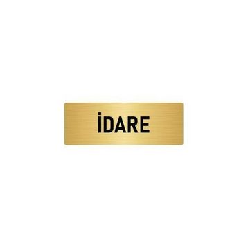Özarslan Dizayn Departman Kapı İsimliği İdare 7x20 cm Altın Renk Metal Yönlendirme Levhası
