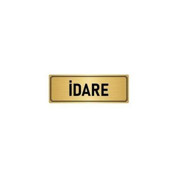 Özarslan Dizayn Departman Kapı İsimliği İdare 7x20 cm Altın Renk Metal Yönlendirme Levhası
