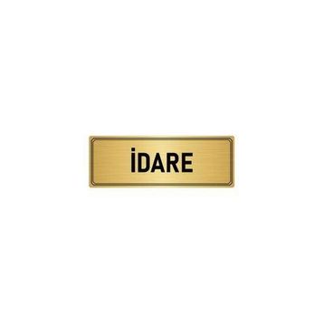 Özarslan Dizayn Departman Kapı İsimliği İdare 7x20 cm Altın Renk Metal Yönlendirme Levhası