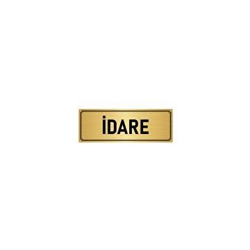 Özarslan Dizayn Departman Kapı İsimliği İdare 7x20 cm Altın Renk Metal Yönlendirme Levhası
