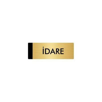 Özarslan Dizayn Departman Kapı İsimliği İdare 7x20 cm Altın Renk Metal Yönlendirme Levhası