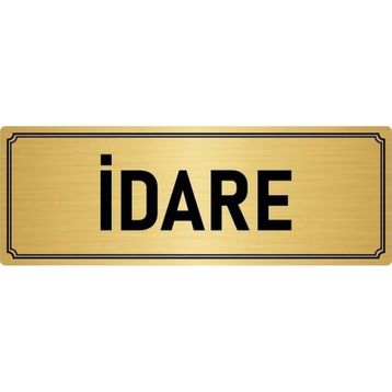 Özarslan Dizayn Departman Kapı İsimliği İdare 7x20 cm Altın Renk Metal Yönlendirme Levhası