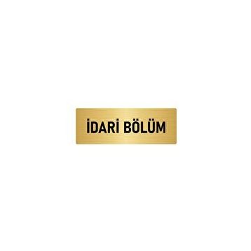 Özarslan Dizayn Departman Kapı İsimliği İdari Bölüm 10x20 cm Altın Renk Metal Yönlendirme Levhası