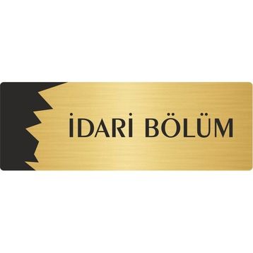 Özarslan Dizayn Departman Kapı İsimliği İdari Bölüm 10x20 cm Altın Renk Metal Yönlendirme Levhası