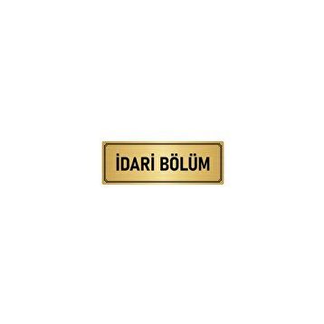 Özarslan Dizayn Departman Kapı İsimliği İdari Bölüm 7x20 cm Altın Renk Metal Yönlendirme Levhası