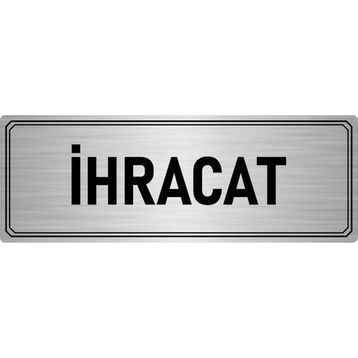 Özarslan Dizayn Departman Kapı İsimliği İhracat 10x20 cm Gümüş Renk Metal Yönlendirme Levhası