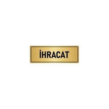 Özarslan Dizayn Departman Kapı İsimliği İhracat 5x20 cm Altın Renk Metal Yönlendirme Levhası