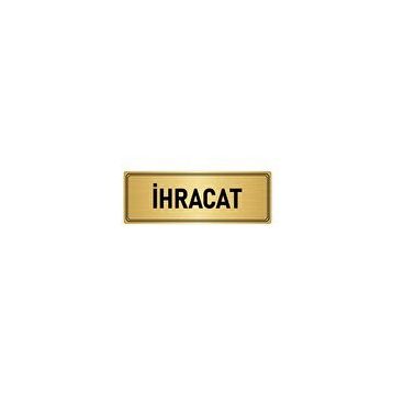 Özarslan Dizayn Departman Kapı İsimliği İhracat 5x20 cm Altın Renk Metal Yönlendirme Levhası