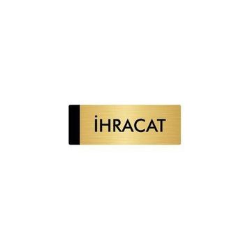 Özarslan Dizayn Departman Kapı İsimliği İhracat 5x20 cm Altın Renk Metal Yönlendirme Levhası
