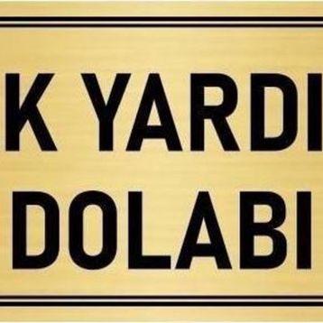 Özarslan Dizayn Departman Kapı İsimliği İlk Yardım Dolabı 10x20 cm Altın Renk Metal Yönlendirme Levhası