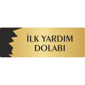 Özarslan Dizayn Departman Kapı İsimliği İlk Yardım Dolabı 10x20 cm Altın Renk Metal Yönlendirme Levhası