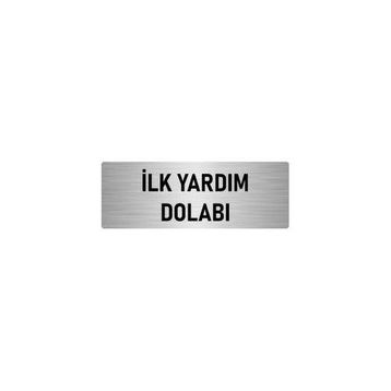 Özarslan Dizayn Departman Kapı İsimliği İlk Yardım Dolabı 5x20 cm Gümüş Renk Metal Yönlendirme Levhası