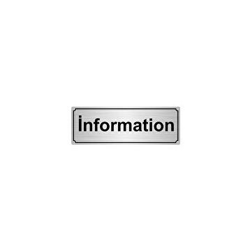 Özarslan Dizayn Departman Kapı İsimliği Information 10x20 cm Gümüş Renk Metal Yönlendirme Levhası