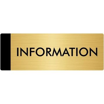Özarslan Dizayn Departman Kapı İsimliği Information 7x20 cm Altın Renk Metal Yönlendirme Levhası