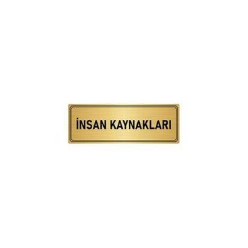 Özarslan Dizayn Departman Kapı İsimliği İnsan Kaynakları 5x20 cm Altın Renk Metal Yönlendirme Levhası