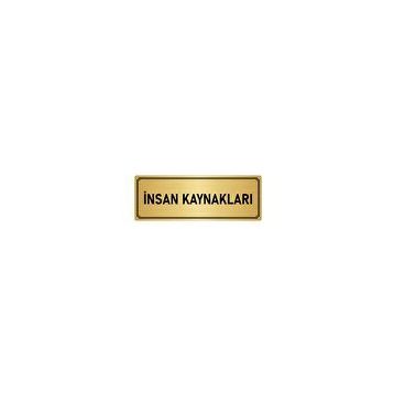 Özarslan Dizayn Departman Kapı İsimliği İnsan Kaynakları 5x20 cm Altın Renk Metal Yönlendirme Levhası