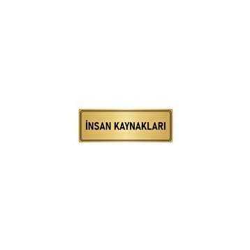 Özarslan Dizayn Departman Kapı İsimliği İnsan Kaynakları 5x20 cm Altın Renk Metal Yönlendirme Levhası