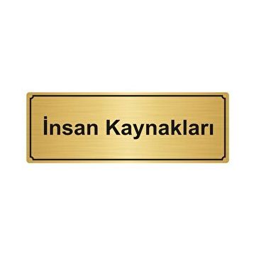 Özarslan Dizayn Departman Kapı İsimliği İnsan Kaynakları 5x20 cm Altın Renk Metal Yönlendirme Levhası