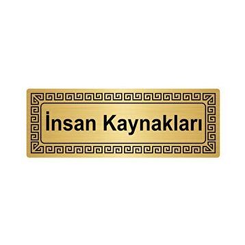 Özarslan Dizayn Departman Kapı İsimliği İnsan Kaynakları 7x20 cm Altın Renk Metal Yönlendirme Levhası