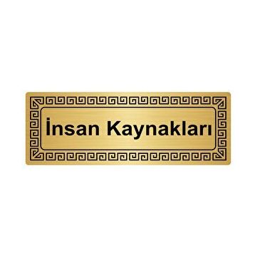 Özarslan Dizayn Departman Kapı İsimliği İnsan Kaynakları 7x20 cm Altın Renk Metal Yönlendirme Levhası