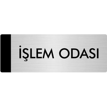 Özarslan Dizayn Departman Kapı İsimliği İşlem Odası 10x20 cm Gümüş Renk Metal Yönlendirme Levhası