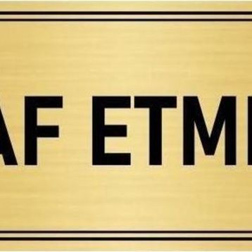 Özarslan Dizayn Departman Kapı İsimliği İsraf Etmeyin 5x20 cm Altın Renk Metal Yönlendirme Levhası