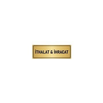 Özarslan Dizayn Departman Kapı İsimliği İthalat ve İhracat 10x20 cm Altın Renk Metal Yönlendirme Levhası