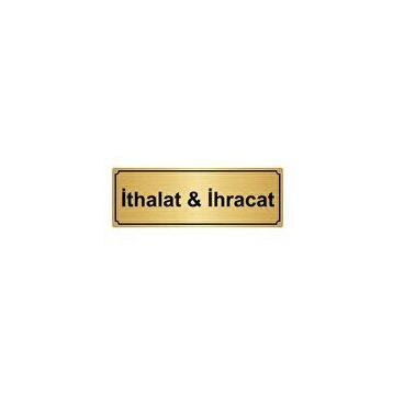 Özarslan Dizayn Departman Kapı İsimliği İthalat ve İhracat 10x20 cm Altın Renk Metal Yönlendirme Levhası