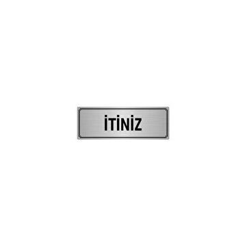Özarslan Dizayn Departman Kapı İsimliği İtiniz 10x20 cm Gümüş Renk Metal Yönlendirme Levhası