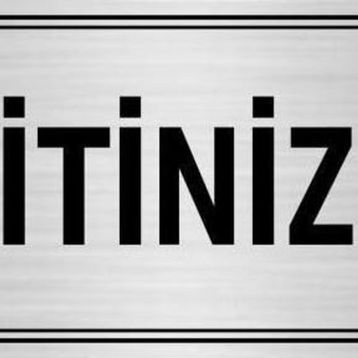 Özarslan Dizayn Departman Kapı İsimliği İtiniz 10x20 cm Gümüş Renk Metal Yönlendirme Levhası