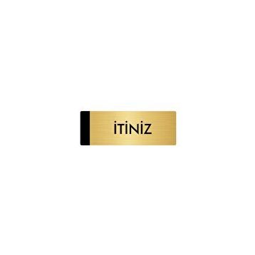 Özarslan Dizayn Departman Kapı İsimliği İtiniz 7x20 cm Altın Renk Metal Yönlendirme Levhası