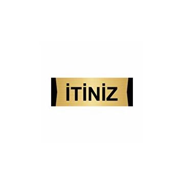 Özarslan Dizayn Departman Kapı İsimliği İtiniz 7x20 cm Altın Renk Metal Yönlendirme Levhası