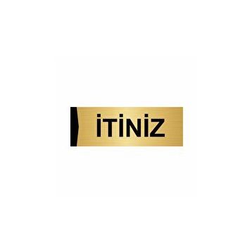 Özarslan Dizayn Departman Kapı İsimliği İtiniz 7x20 cm Altın Renk Metal Yönlendirme Levhası