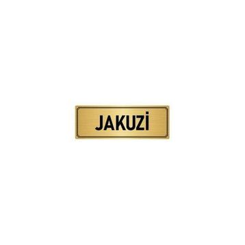 Özarslan Dizayn Departman Kapı İsimliği Jakuzi 10x20 cm Altın Renk Metal Yönlendirme Levhası