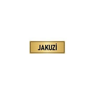 Özarslan Dizayn Departman Kapı İsimliği Jakuzi 10x20 cm Gümüş Renk Metal Yönlendirme Levhası