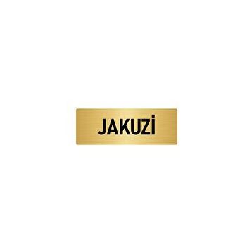 Özarslan Dizayn Departman Kapı İsimliği Jakuzi 5x20 cm Altın Renk Metal Yönlendirme Levhası