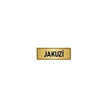 Özarslan Dizayn Departman Kapı İsimliği Jakuzi 5x20 cm Altın Renk Metal Yönlendirme Levhası