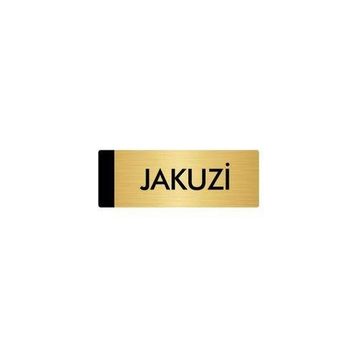 Özarslan Dizayn Departman Kapı İsimliği Jakuzi 5x20 cm Altın Renk Metal Yönlendirme Levhası