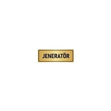 Özarslan Dizayn Departman Kapı İsimliği Jeneratör 10x20 cm Altın Renk Metal Yönlendirme Levhası