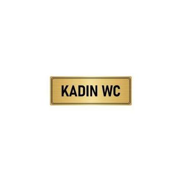 Özarslan Dizayn Departman Kapı İsimliği Kadın Wc 10x20 cm Gümüş Renk Metal Yönlendirme Levhası