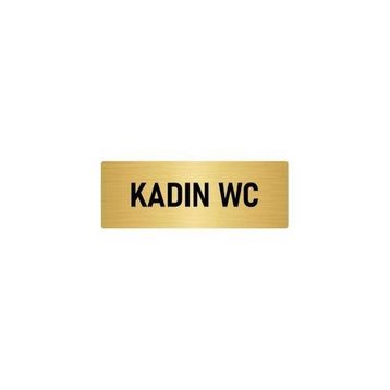 Özarslan Dizayn Departman Kapı İsimliği Kadın Wc 7x20 cm Altın Renk Metal Yönlendirme Levhası