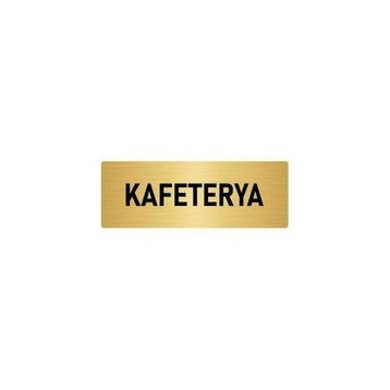 Özarslan Dizayn Departman Kapı İsimliği Kafeterya 5x20 cm Altın Renk Metal Yönlendirme Levhası