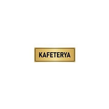 Özarslan Dizayn Departman Kapı İsimliği Kafeterya 7x20 cm Altın Renk Metal Yönlendirme Levhası