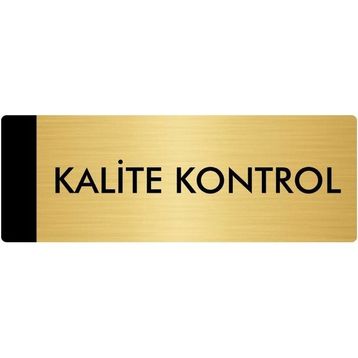 Özarslan Dizayn Departman Kapı İsimliği Kalite Kontrol 5x20 cm Altın Renk Metal Yönlendirme Levhası