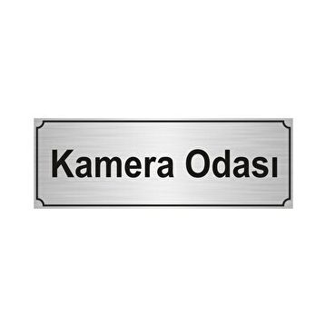 Özarslan Dizayn Departman Kapı İsimliği Kamera Odası 10x20 cm Gümüş Renk Metal Yönlendirme Levhası